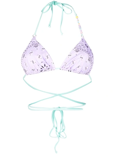 Mc2 Saint Barth Veronika Bandana-print Bikini In Purple