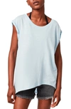 Allsaints Sanza Cotton & Linen T-shirt In Air Blue