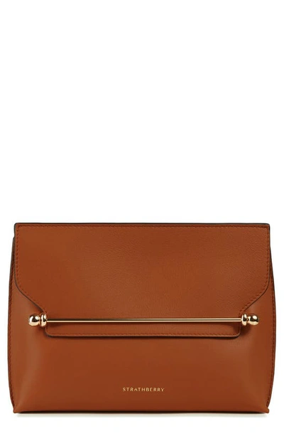 Strathberry Stylist Leather Crossbody Bag In Chestnut