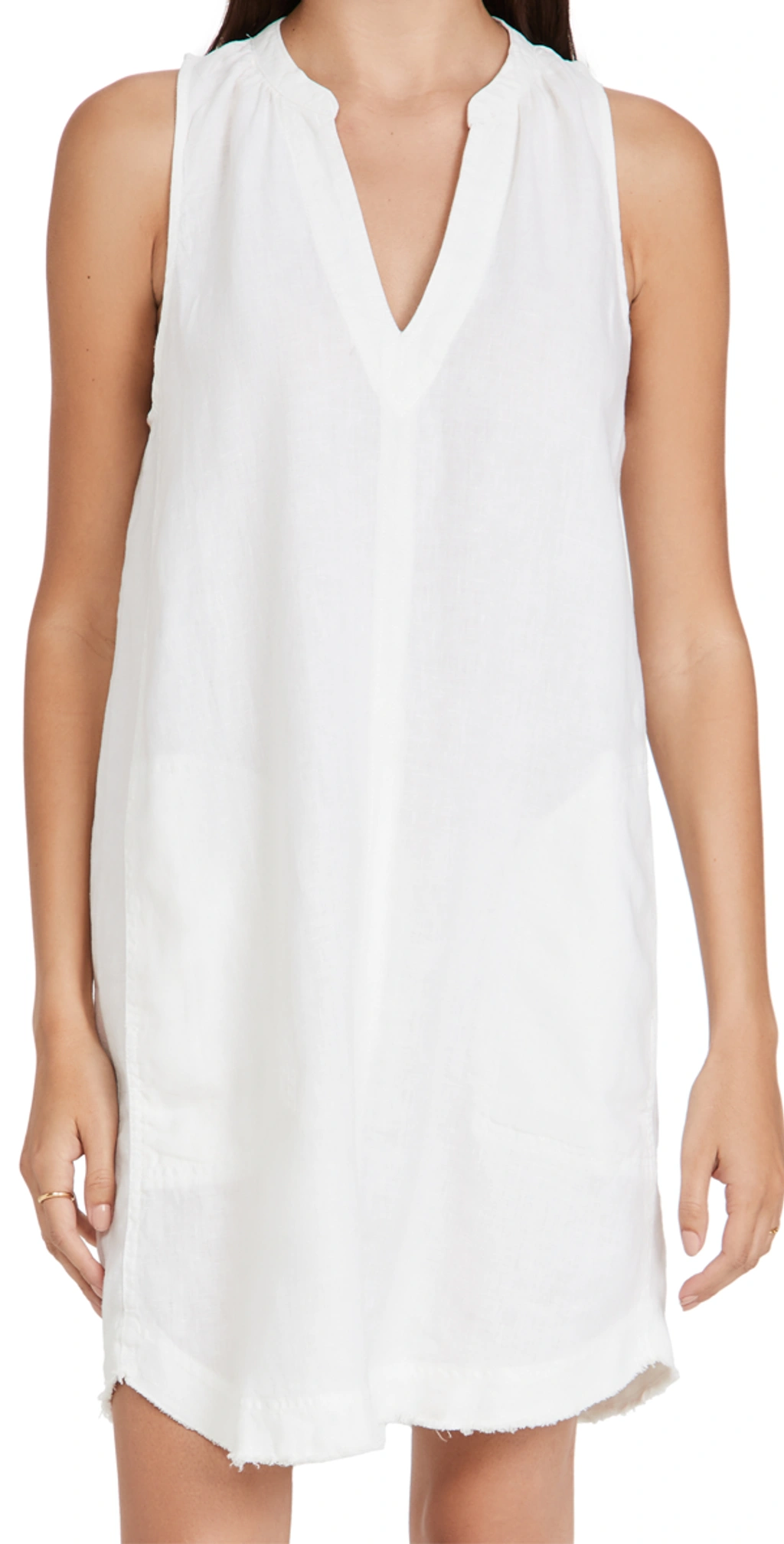 Splendid Joella Sleeveless Linen Tunic Dress In White | ModeSens