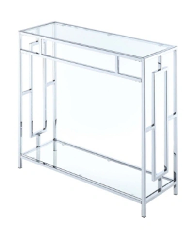 Convenience Concepts Town Square Chrome Hall Table