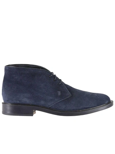 Tod's Chukka Boots Shoes Men Tods In Blue