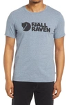 Fjall Raven Logo Graphic Tee In Uncle Blue Melange