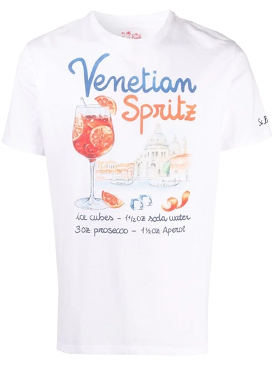 Mc2 Saint Barth Venetian Spritz Graphic-print T-shirt In White