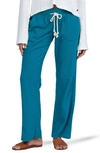 Roxy Juniors' Oceanside Wide-leg Drawstring Pants In Biscay Bay