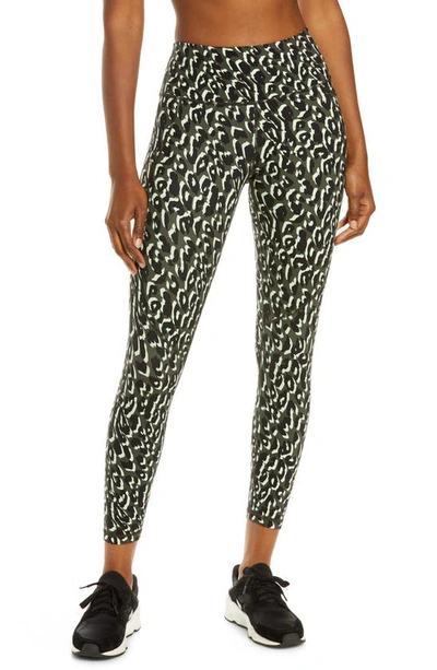 Sweaty Betty Power Pocket Workout Leggings In Green Leopard Print