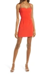 French Connection Whisper Sweetheart Neck Minidress In Flame