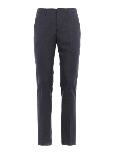 Dondup Gaubert Virgin Wool Trousers In Grey