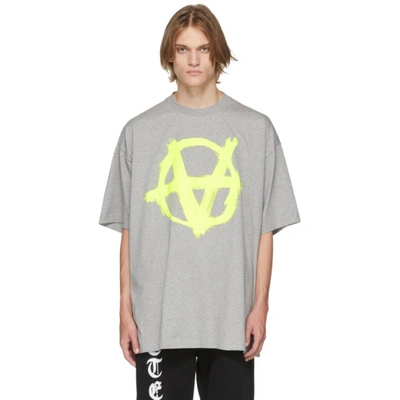 Vetements Anarchy Graphic-print T-shirt In Grey