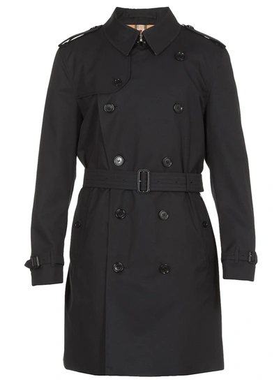 Burberry Navy Nylon Wadded Trench Coat