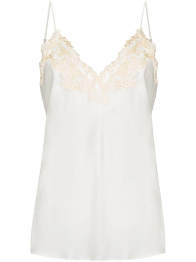 La Perla Maison Floral Lace Camisole In White