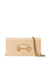 Gucci Horsebit 1955 Wallet With Chain In Neutrals