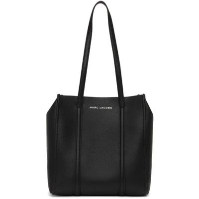 Marc Jacobs Large E-the Shopper Leather Tote In Black