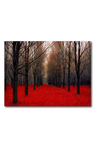 Courtside Market Trees Red Iii Gallery-wrapped Canvas Wall Art In Multi Color