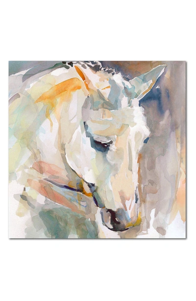 Courtside Market Watercolor Stallion I Gallery Wrapped Canvas Wall Art In Multi Color