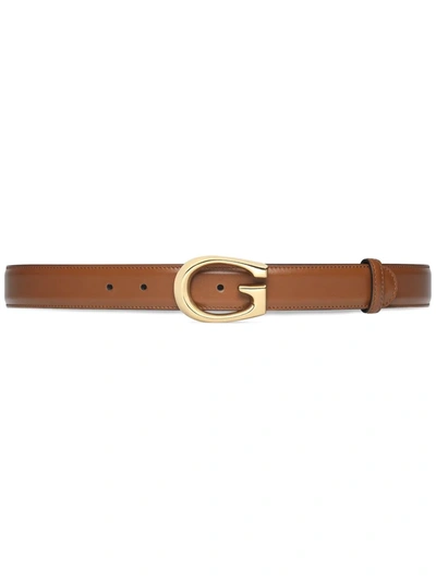 Gucci Brown Thin 'g' Buckle Belt