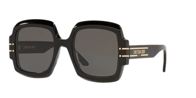 Dior Signature S1u 55mm Oversized Square Acetate Sunglasses In Smoke