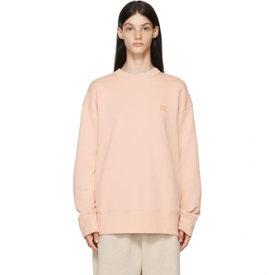 Acne Studios Pink Crewneck Sweatshirt In Ad5 Powder Pink