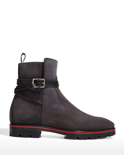 Mens red clearance bottom chelsea boots