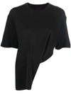 Givenchy Asymmetric C & S Jersey Top In Black
