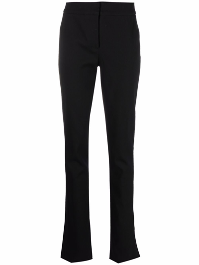 Oscar De La Renta High-rise Tailored Trousers In Schwarz