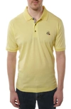 Robert Graham Men's Archie Polo Shirt Contrast Detail In Light Yellow