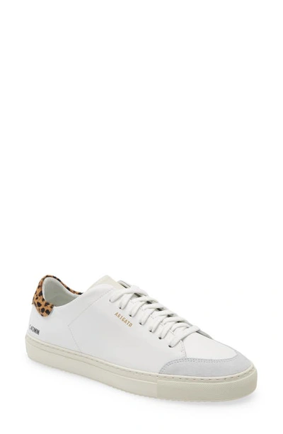 Axel Arigato Clean 90 Triple Sneaker In White/ Leopard Print/ Cremino