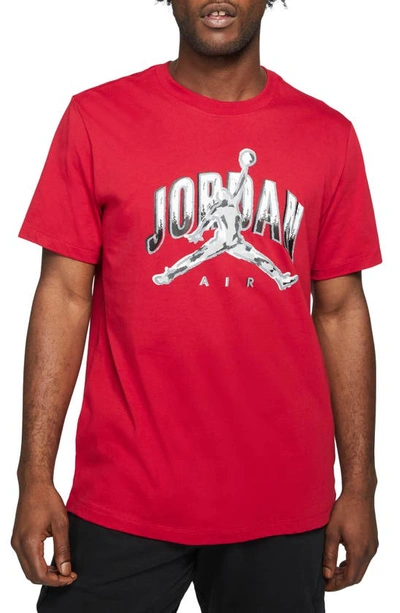 Jordan Air Graphic Tee In Gym Red