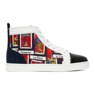 Christian Louboutin Louis Orlato Printed High-top Sneakers In Black Multi