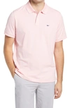 Vineyard Vines Edgartown Piqué Performance Polo In Bright Peach