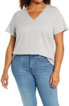 Madewell Whisper Cotton V-neck T-shirt In Steel Dawn