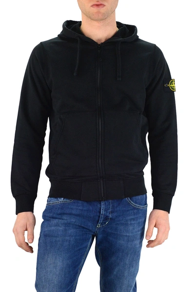 Stone Island Sweatshirt In Black Cotton