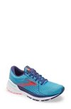 Brooks Adrenaline Gts 21 Running Shoe In Horizon/ Blue Ribbon/ Pink