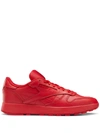 Reebok + Maison Margiela Project 0 Classic Tabi Split-toe Leather Sneakers In Red