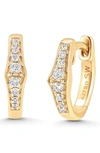 Sara Weinstock Women's Lucia 18k Yellow Gold & Diamond Huggie Hoop Earrings In Yellow Gold,white Diamond