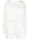 Citizens Of Humanity Drawstring-waist Cotton Playsuit In Cassia