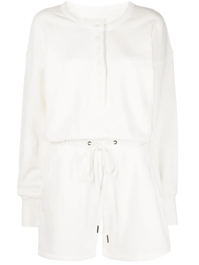 Citizens Of Humanity Drawstring-waist Cotton Playsuit In Cassia