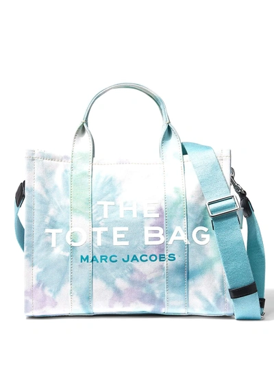 Marc Jacobs The Tote Handbag In Tie Dye Fabric In Blu