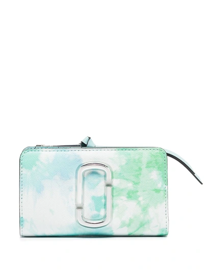 Marc Jacobs Blue The Tie-dye Snapshot Leather Wallet