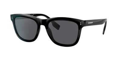 Burberry Miller 55mm Rectangular Sunglasses In Dark Grey Polar