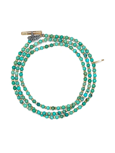 M. Cohen 18k Yellow Gold The Agora Beaded Bracelet In Blue