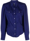 Isabel Marant Fitted.waist Long Sleeve Shirt In Blue