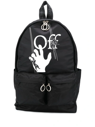 Off-white Logo-print Backpack In Black