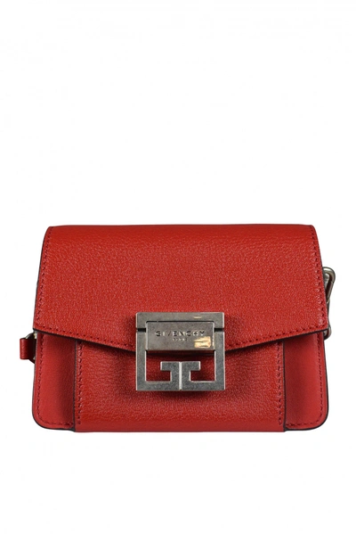 Givenchy Luxury Bag - Gv3 Nano  Shoulder Bag In Red Leather