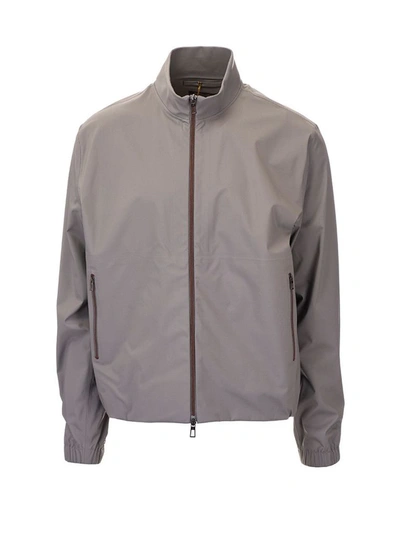 Loro Piana Men's Grey Polyester Outerwear Jacket
