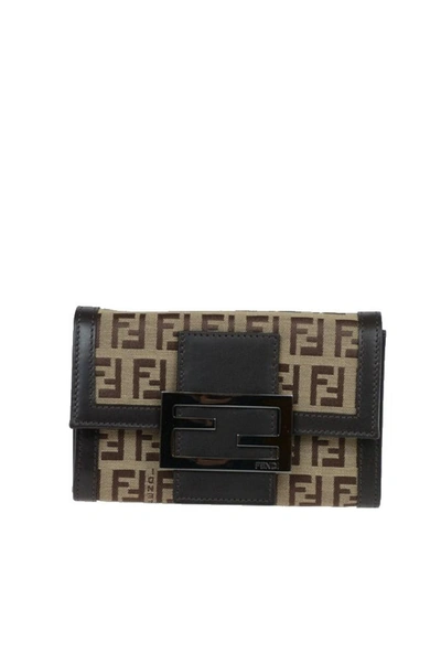 Fendi Women's Brown Fabric Wallet