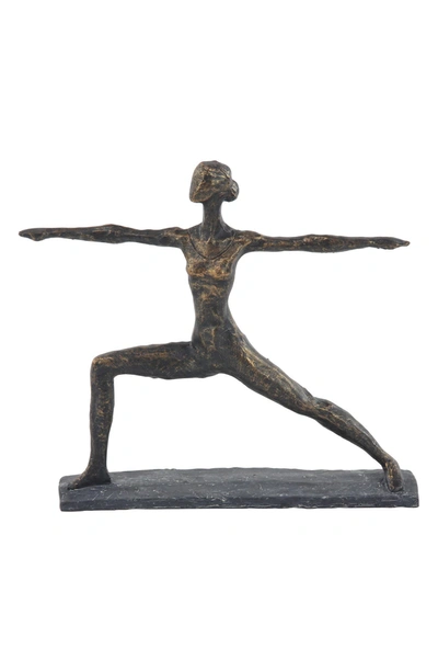 Willow Row Brass Polystone Modern Yoga Sculpture