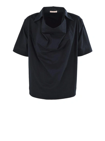 Marni Jersey Cotton T-shirt In Blue