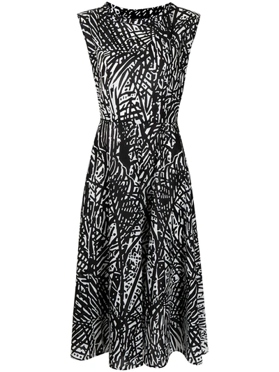 Agnès B. Rafael Graphic-print Midi Dress In Black