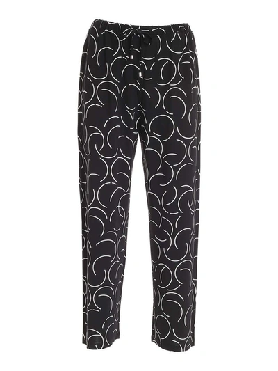 Max Mara Beachwear Printed Drawstring Pants In Multi